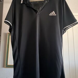 adidas Men’s Black Polo with White Trim
